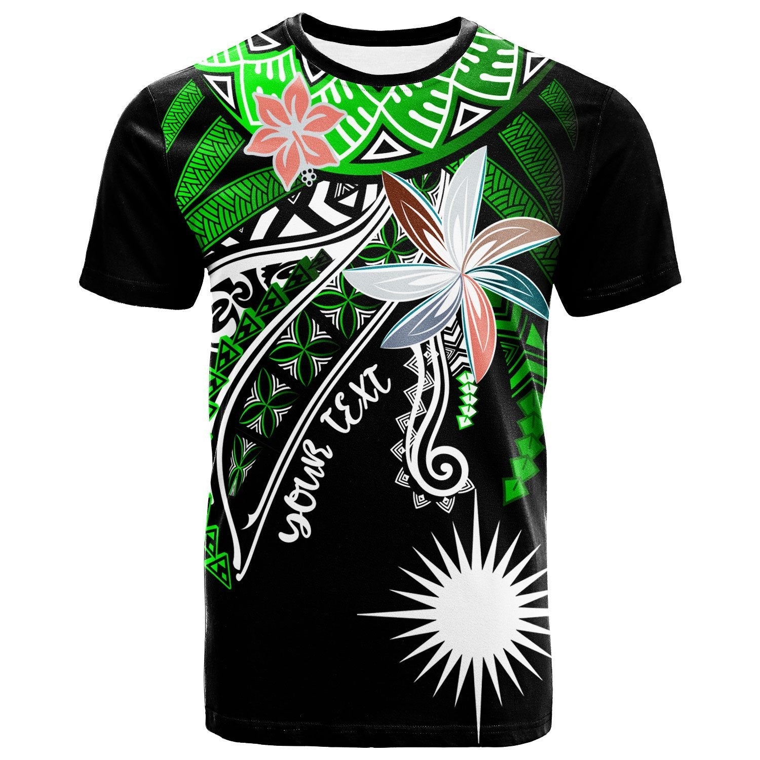 Marshall Islands Custom Personalised T shirt - Fanciful Forest Green Color - Vibe Hoodie Shop