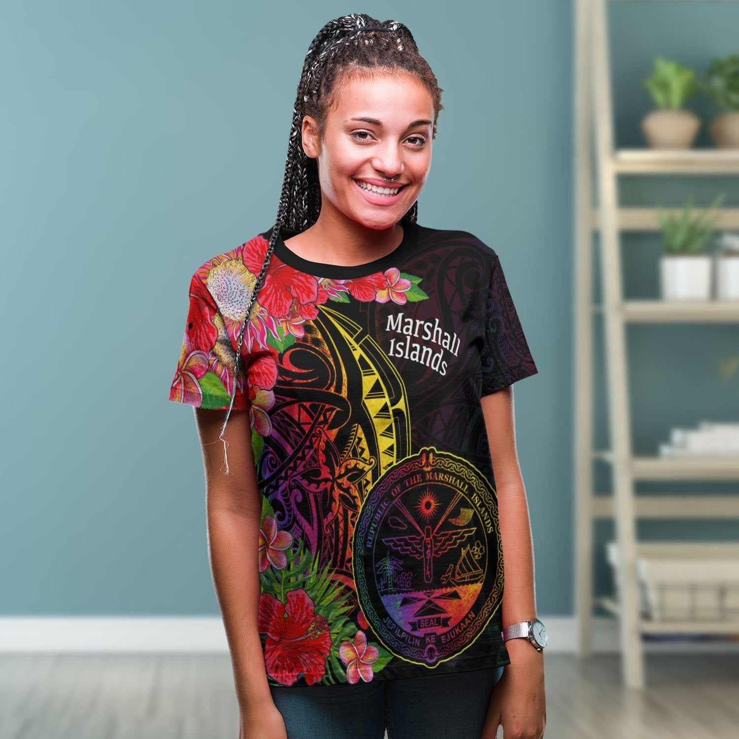 Marshall Islands T shirt - Tropical Hippie Style - Vibe Hoodie Shop