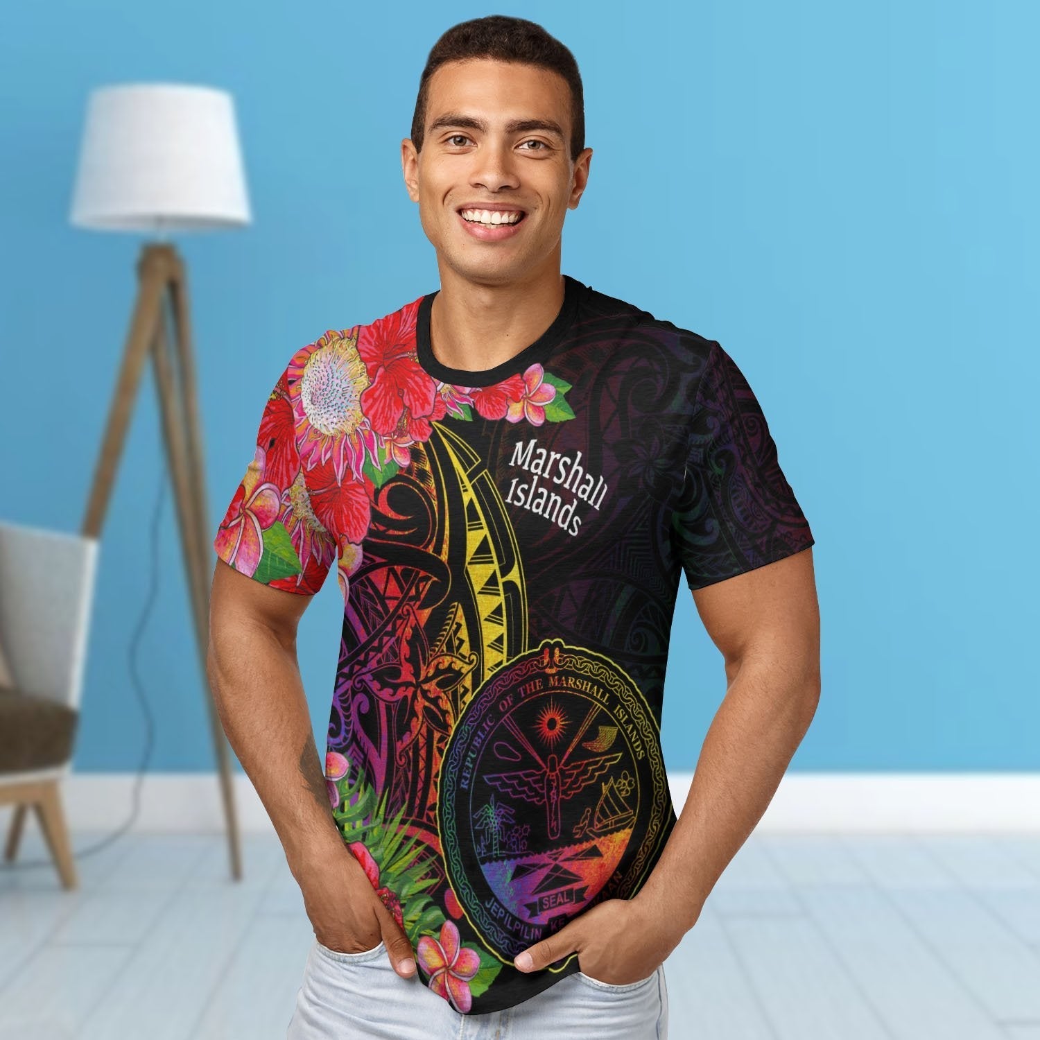 Marshall Islands T shirt - Tropical Hippie Style - Vibe Hoodie Shop