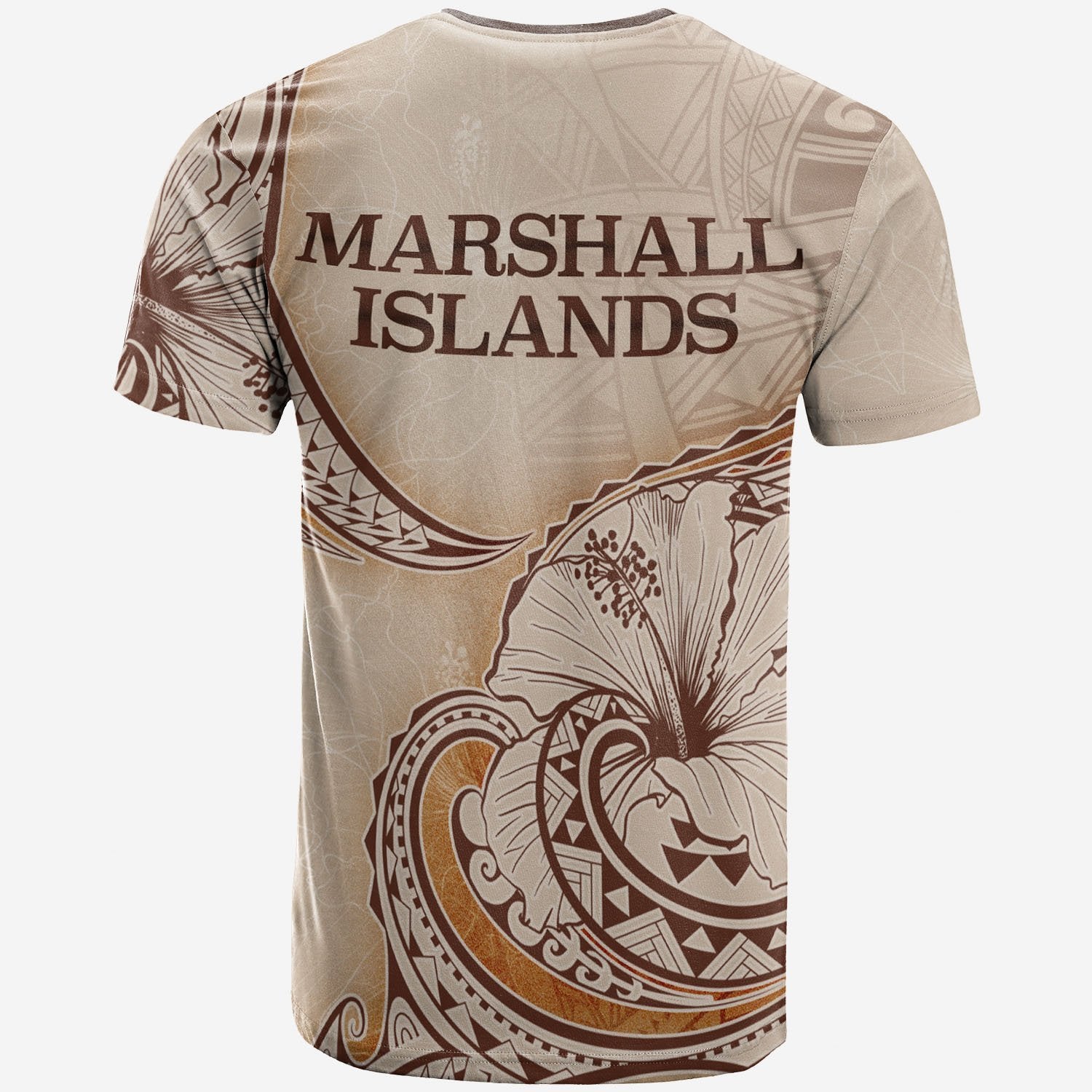 Marshall Islands T shirt - Hibiscus Flowers Vintage Style - Vibe Hoodie Shop