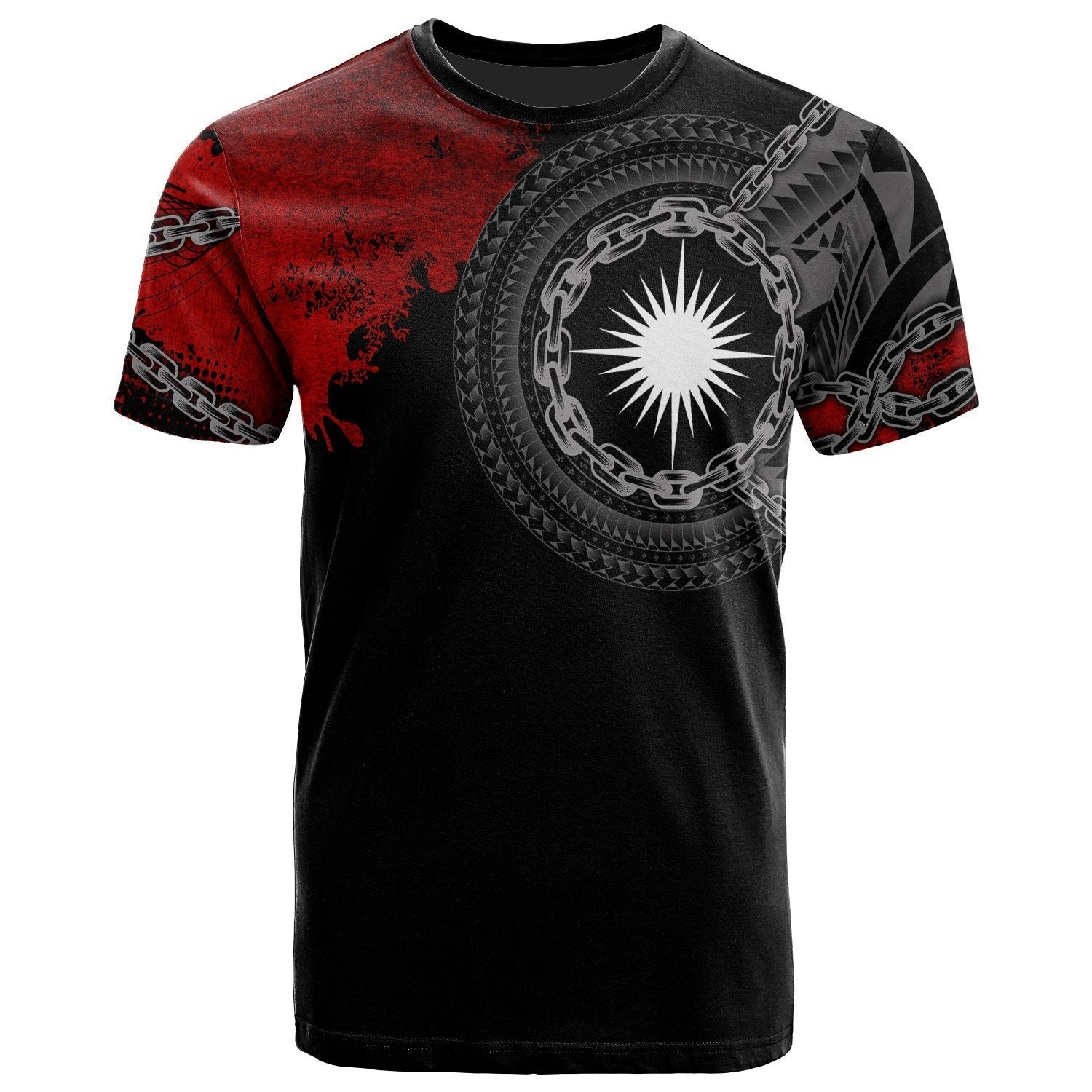 Marshall Islands Polynesian T shirt - Polynesian Chain Style - Vibe Hoodie Shop