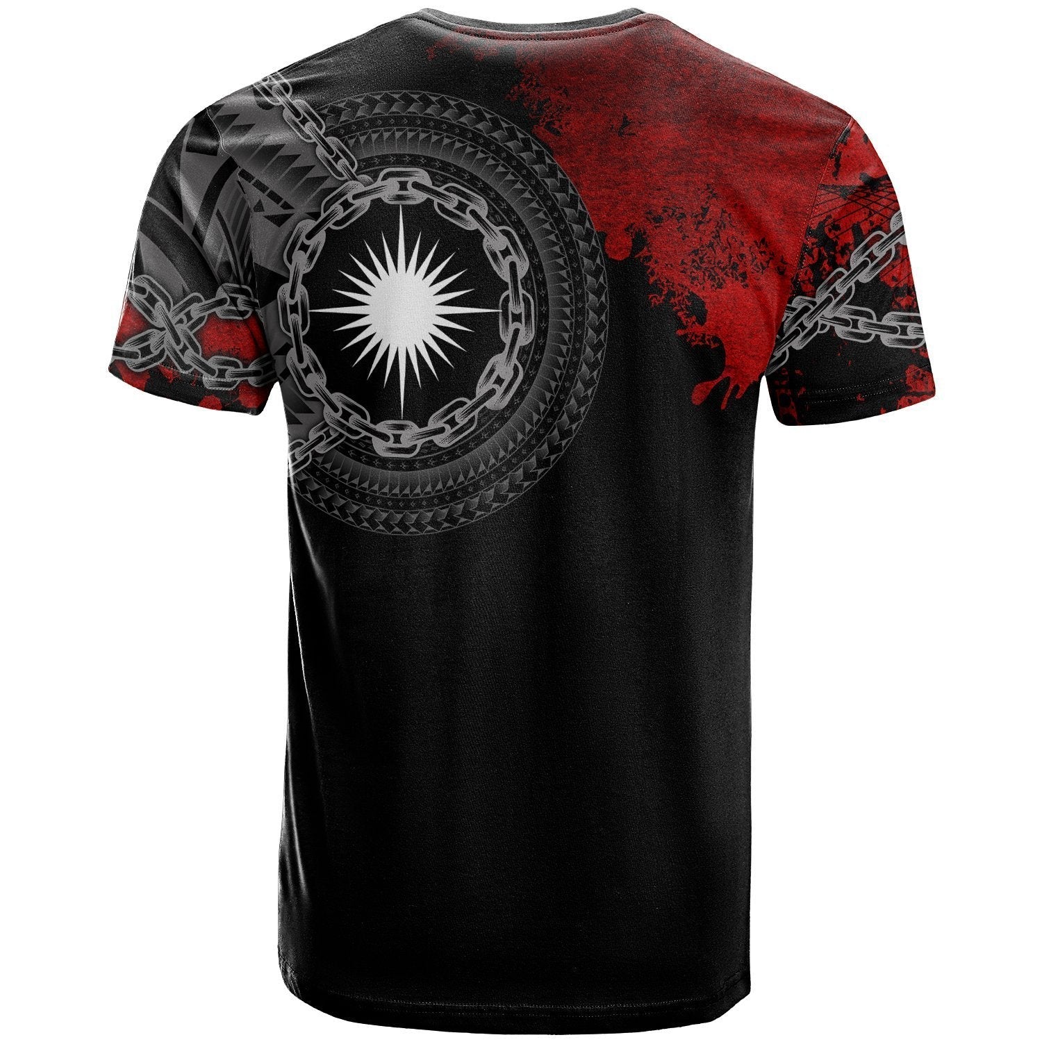 Marshall Islands Polynesian Personalised T shirt - Polynesian Chain Style - Vibe Hoodie Shop