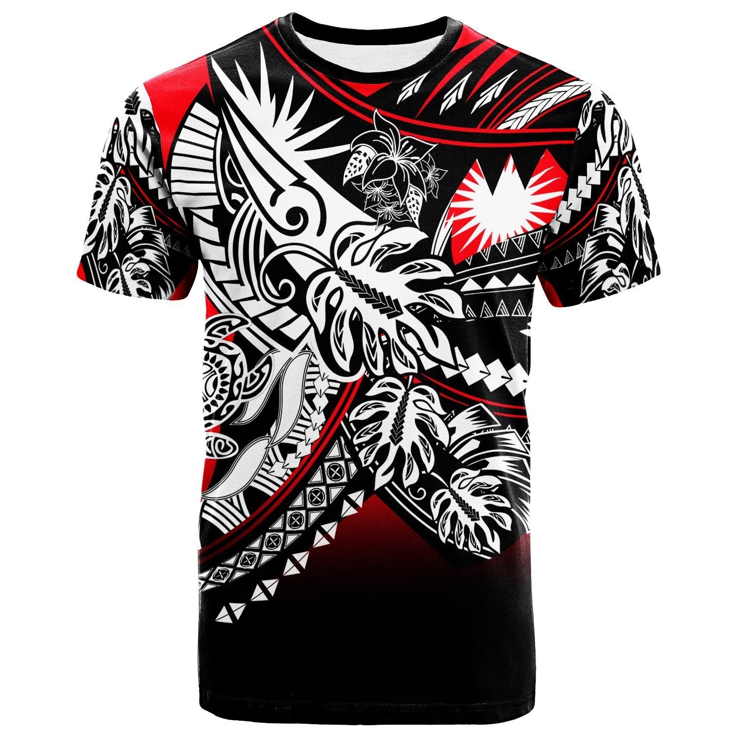 Marshall Islands T shirt - Tribal Jungle Pattern - Vibe Hoodie Shop