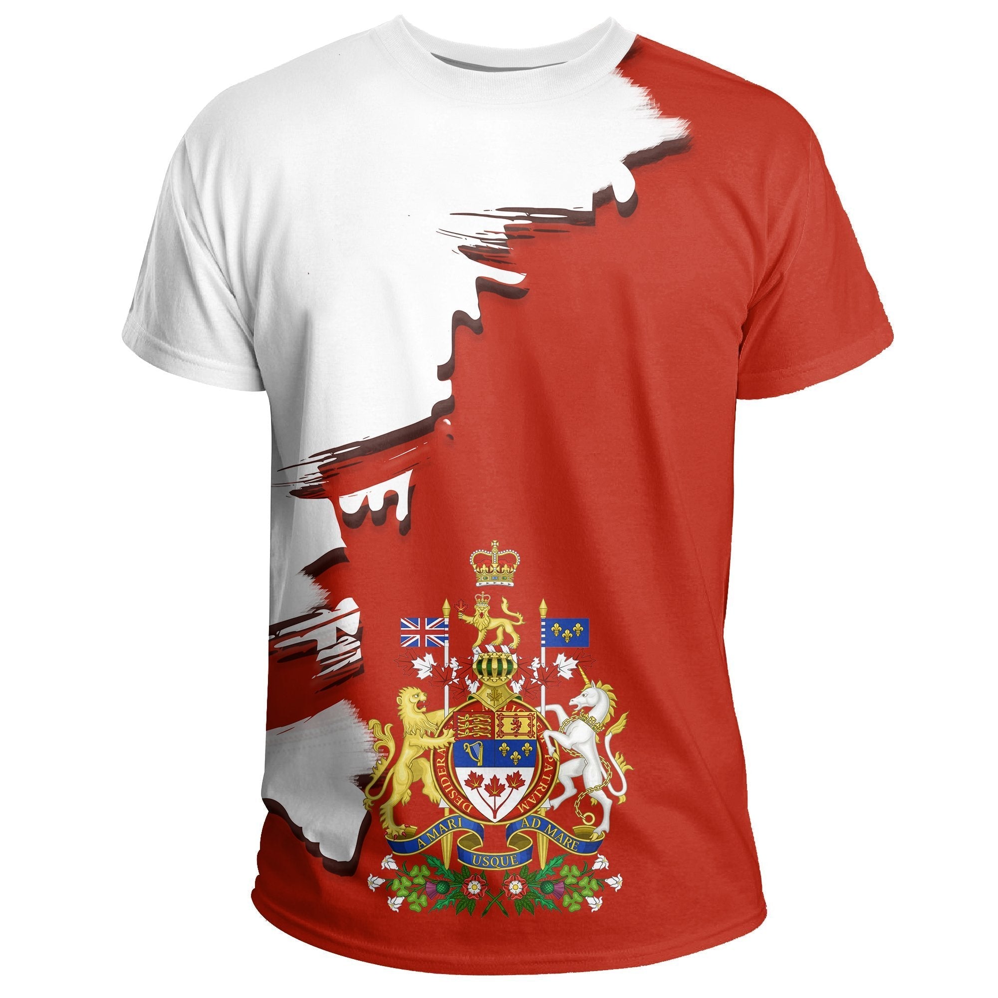 Canada Coat Of Arms Unique T shirt - Scratch Style - Vibe Hoodie Shop