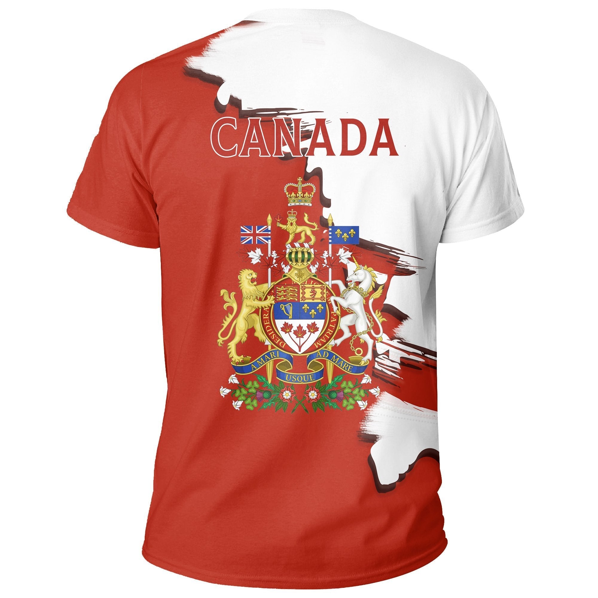 Canada Coat Of Arms Unique T shirt - Scratch Style - Vibe Hoodie Shop