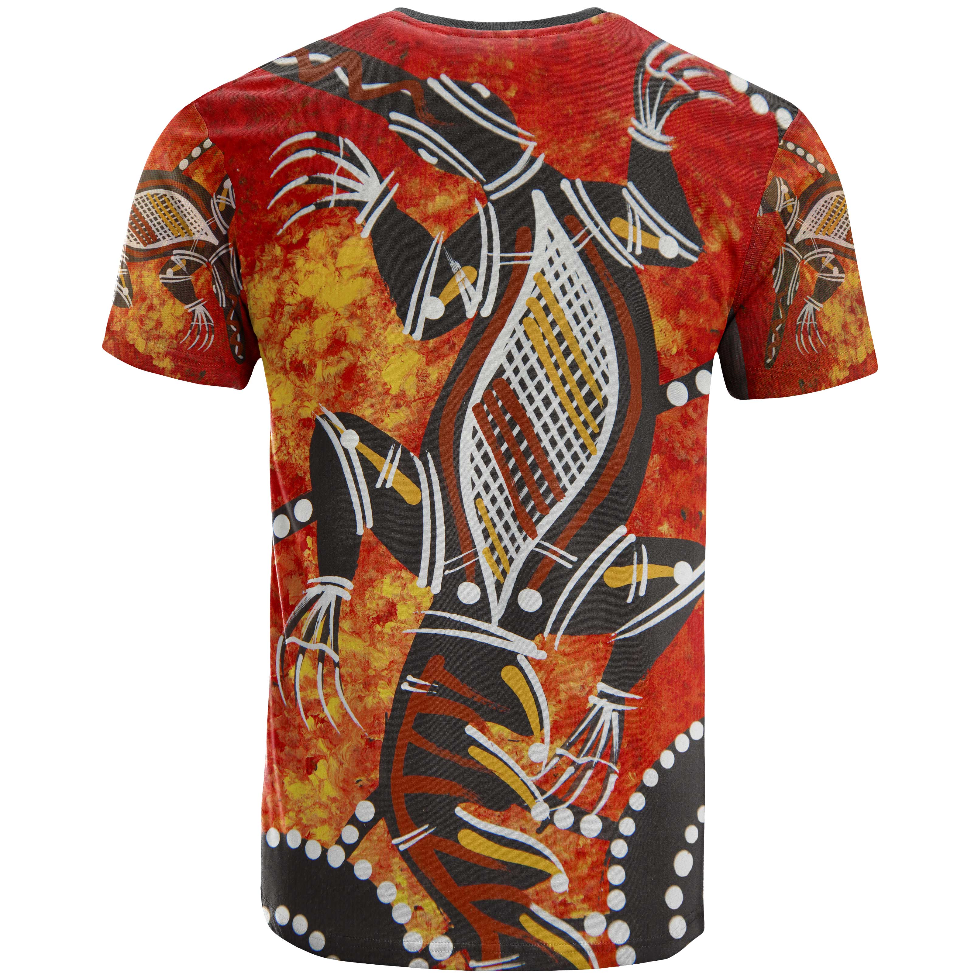 Aboriginal T shirt, Crocodile And Kanguroo - Vibe Hoodie Shop