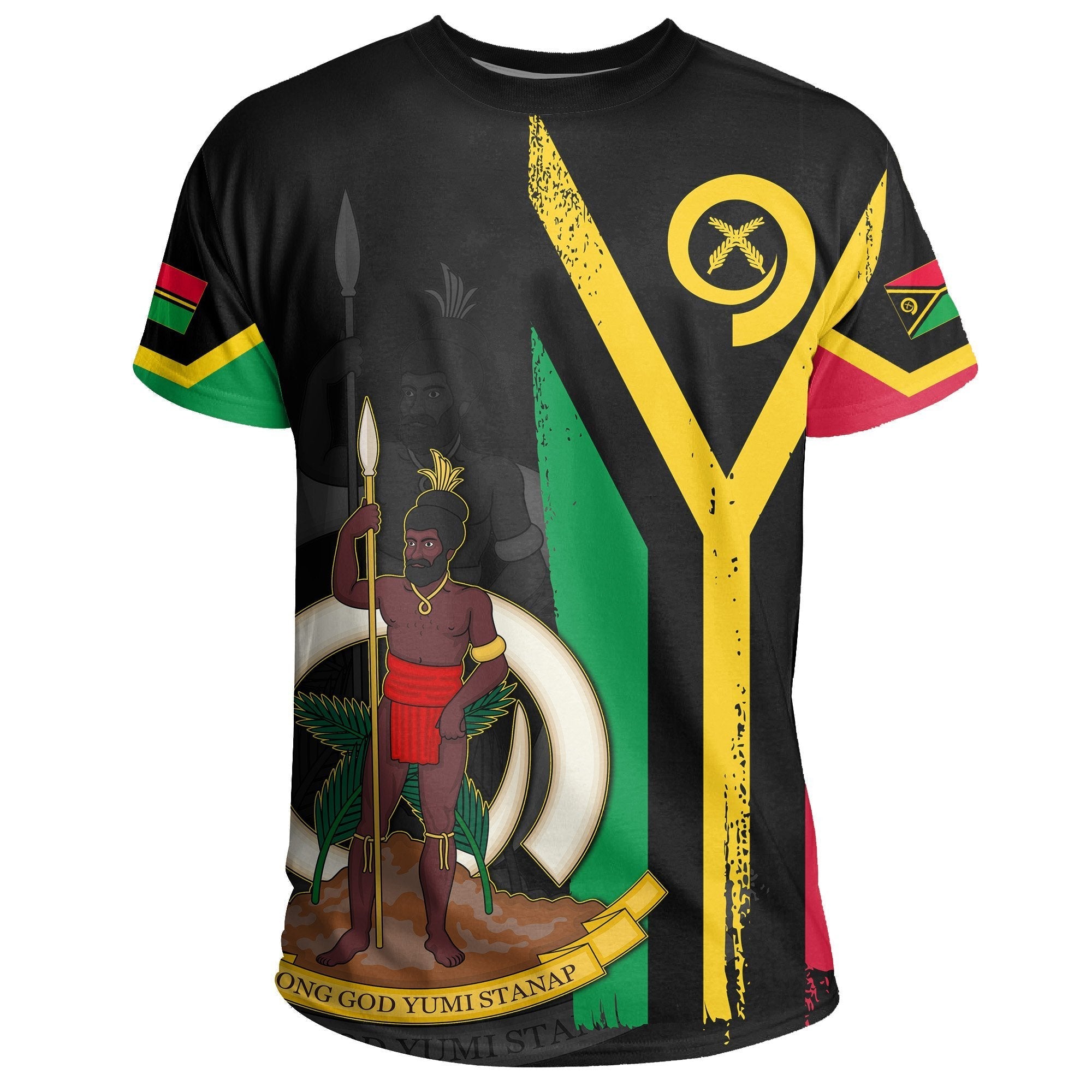 Vanuatu Flag Coat Of Arm T shirt - Vibe Hoodie Shop