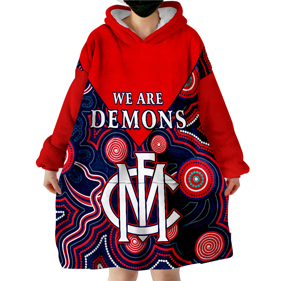 Melbourne Demons 2022 - We are the Champions Wearable Blanket Hoodie - Vibe Hoodie Shop