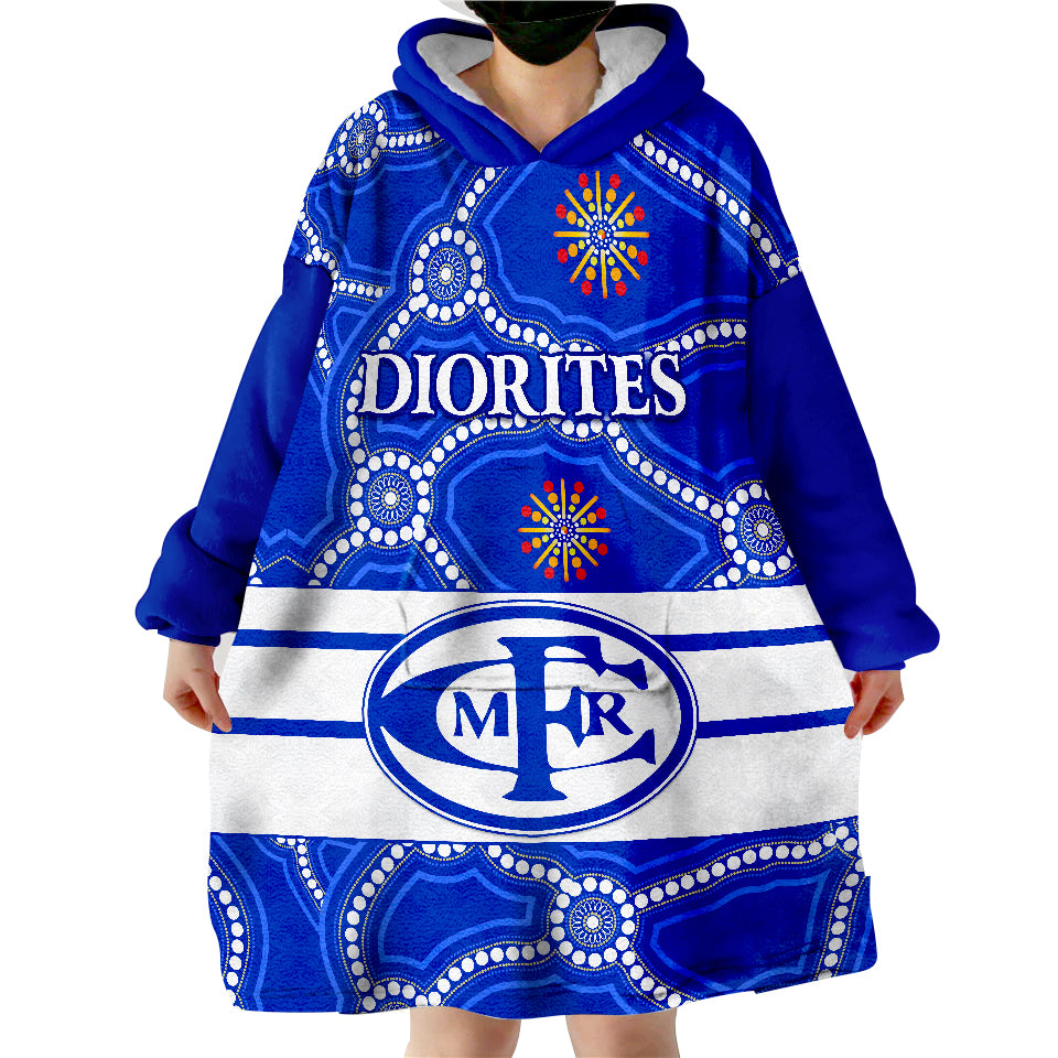 Mines Rovers Football Club Goldfields Football Indigenous Diorites Wearable Blanket Hoodie - Vibe Hoodie Shop