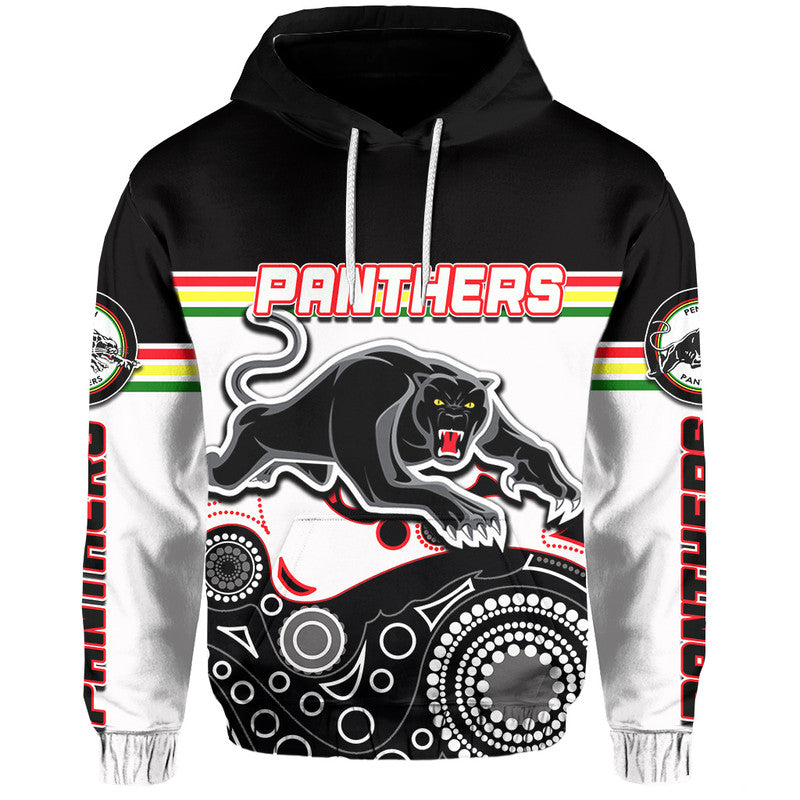 (Custom Personalised) Panthers Rugby Hoodie Aboriginal Simple LT6 - Vibe Hoodie Shop