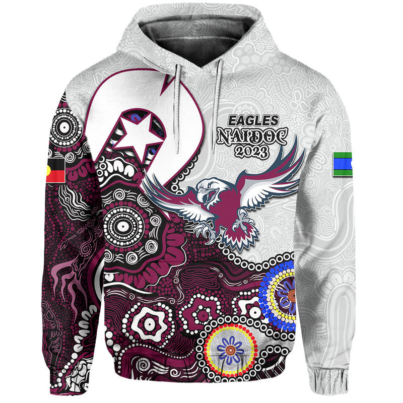 Sea Eagles Rugby Hoodie NAIDOC 2023 Patterns LT6 - Vibe Hoodie Shop