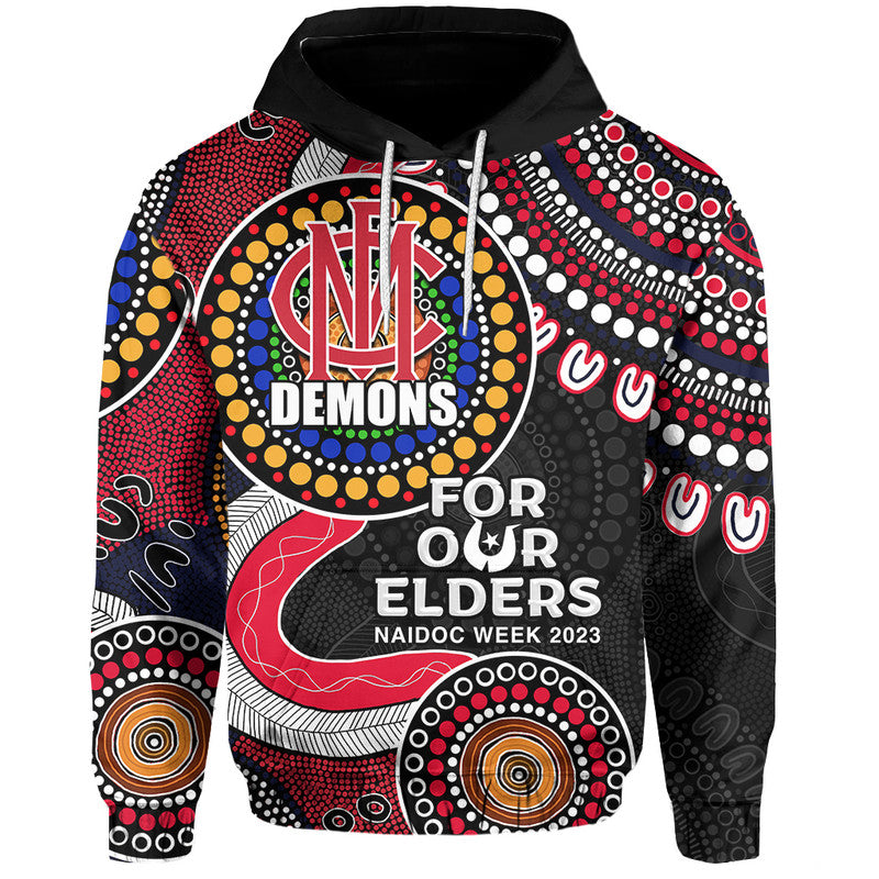 Demons Rugby Hoodie NAIDOC 2023 Aboriginal LT6 - Vibe Hoodie Shop