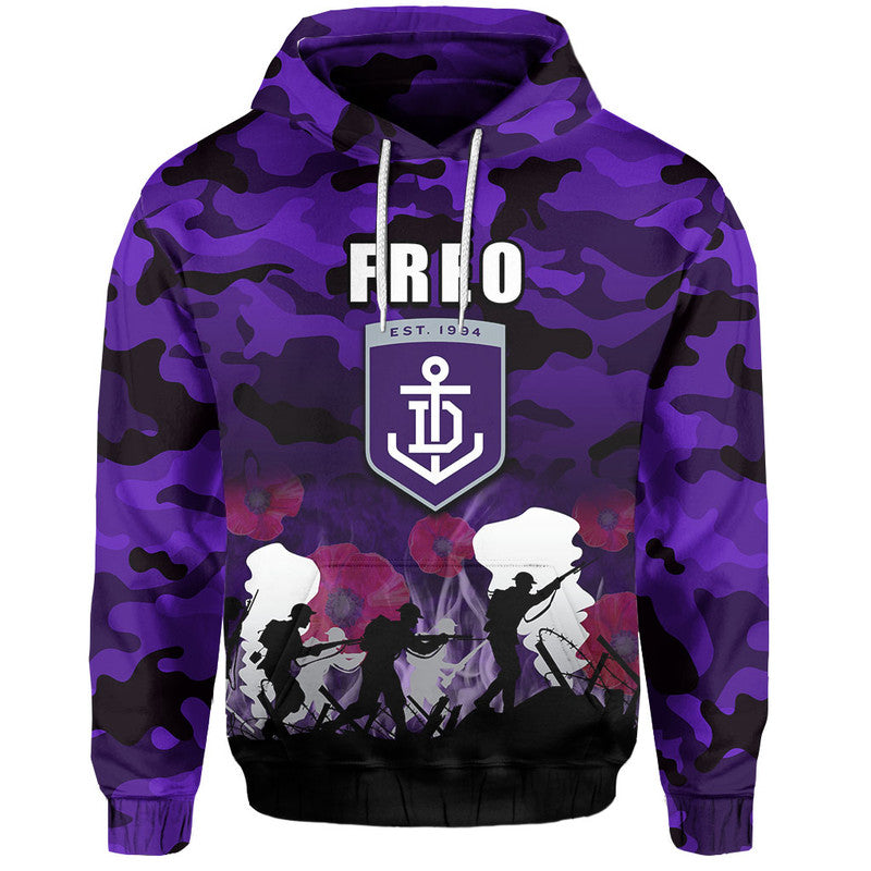 (Custom Personalised) AFL Anzac Day Hoodie Freo Army Style LT6 - Vibe Hoodie Shop