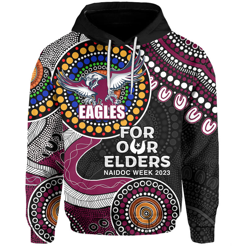 Sea Eagles Rugby Hoodie NAIDOC 2023 Aboriginal LT6 - Vibe Hoodie Shop