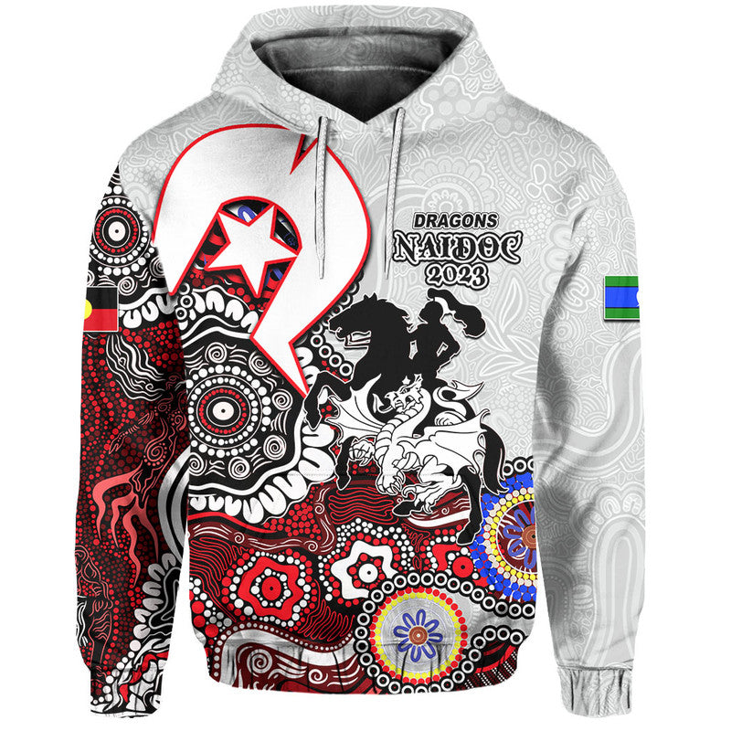 Dragons Rugby Hoodie NAIDOC 2023 Patterns LT6 - Vibe Hoodie Shop
