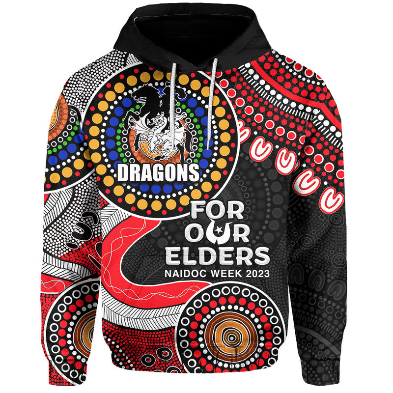 Dragons Rugby Hoodie NAIDOC 2023 Aboriginal LT6 - Vibe Hoodie Shop