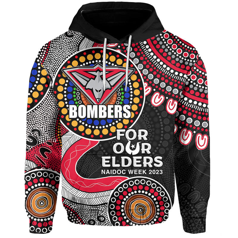 Bombers Rugby Hoodie NAIDOC 2023 Aboriginal LT6 - Vibe Hoodie Shop