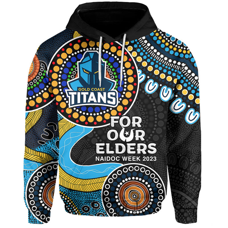 Titans Rugby Hoodie NAIDOC 2023 Aboriginal LT6 - Vibe Hoodie Shop