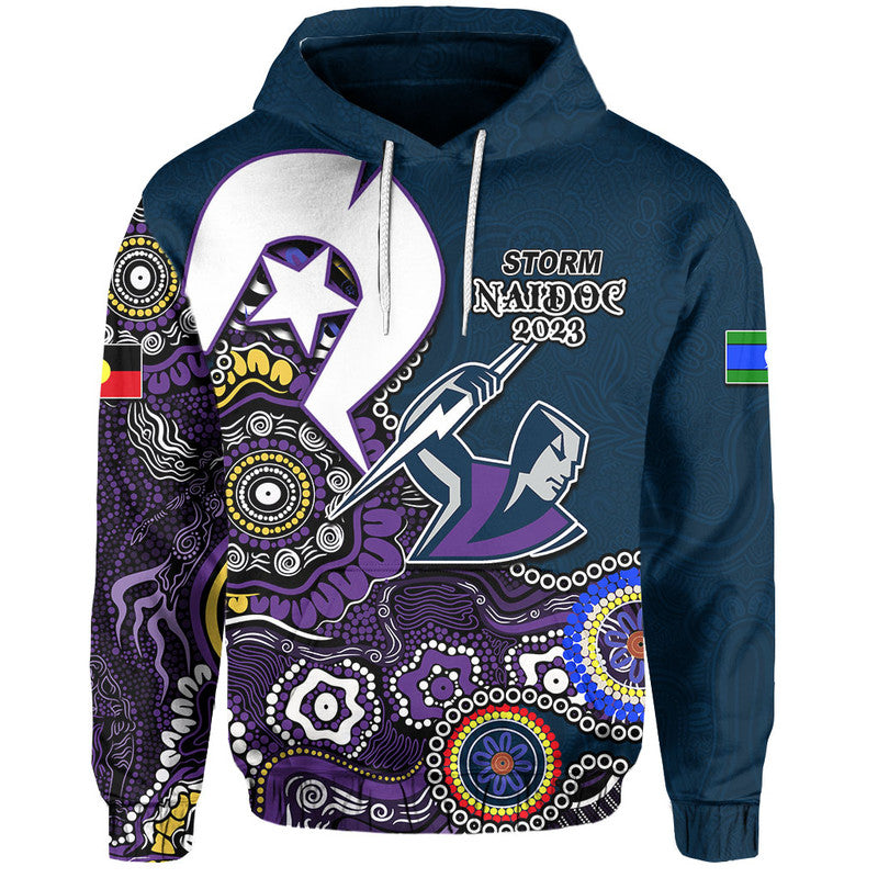 Storm Rugby Hoodie NAIDOC 2023 Patterns LT6 - Vibe Hoodie Shop