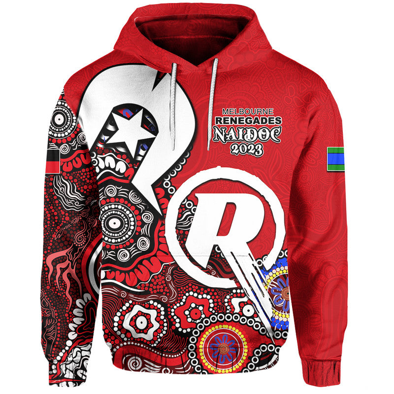Melbourne Renegades Cricket Hoodie NAIDOC 2023 Patterns LT6 - Vibe Hoodie Shop