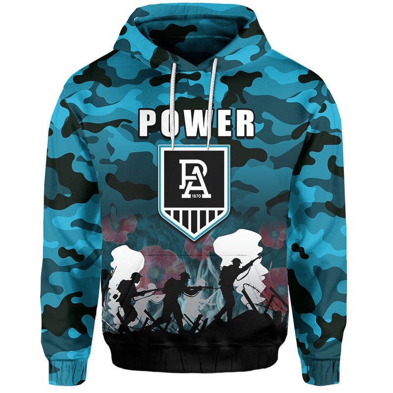 (Custom Personalised) AFL Anzac Day Hoodie Power Army Style LT6 - Vibe Hoodie Shop
