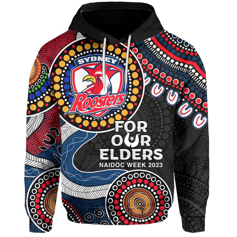Roosters Rugby Hoodie NAIDOC 2023 Aboriginal LT6 - Vibe Hoodie Shop