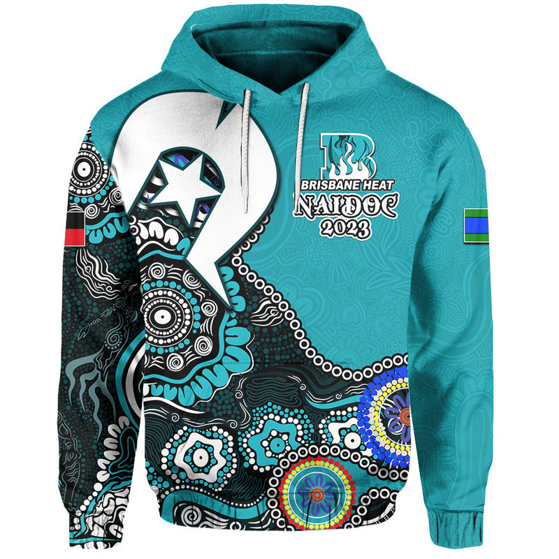 Brisbane Heat Cricket Hoodie NAIDOC 2023 Patterns LT6 - Vibe Hoodie Shop