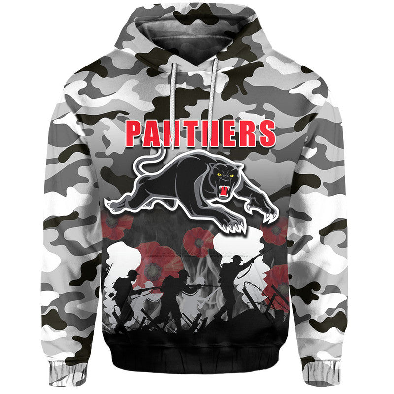 (Custom Personalised) NRL Anzac Day Hoodie Panthers Army Style LT6 - Vibe Hoodie Shop