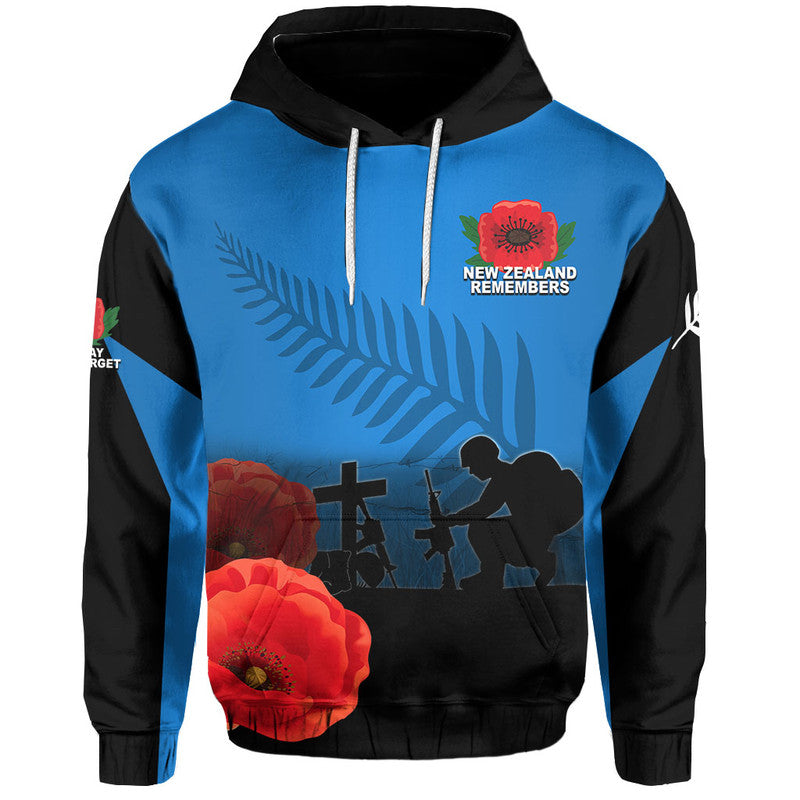 (Custom Personalised) Anzac Day- New Zealand Remembers Hoodie LT6 - Vibe Hoodie Shop