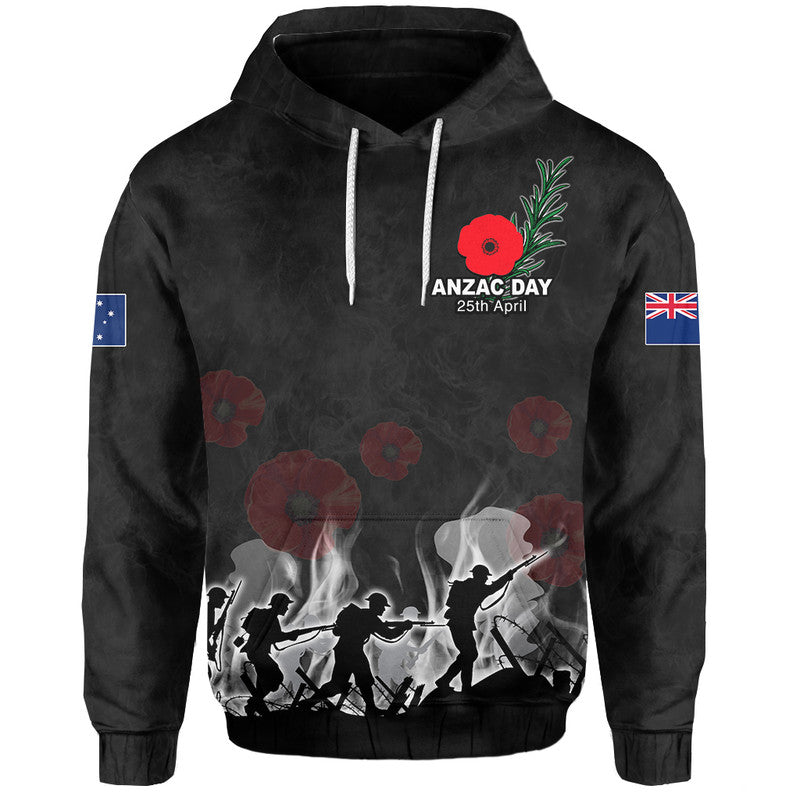 (Custom Personalised) Anzac Day Hoodie Rosemary In Heart LT6 - Vibe Hoodie Shop
