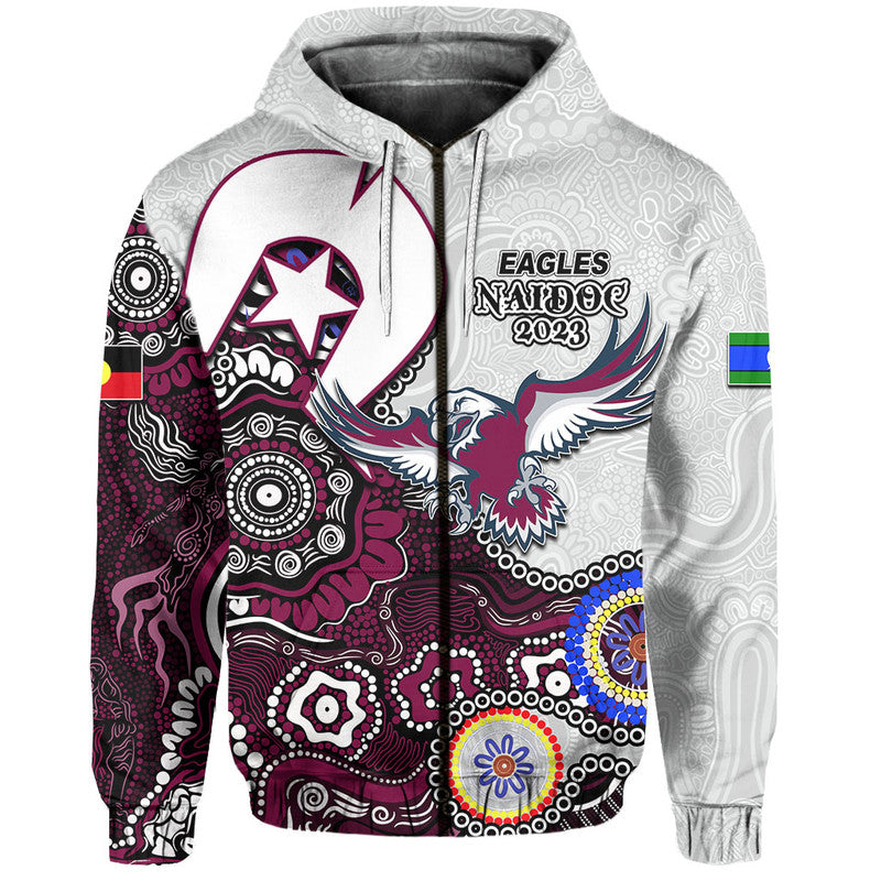 Sea Eagles Rugby Hoodie NAIDOC 2023 Patterns LT6 - Vibe Hoodie Shop