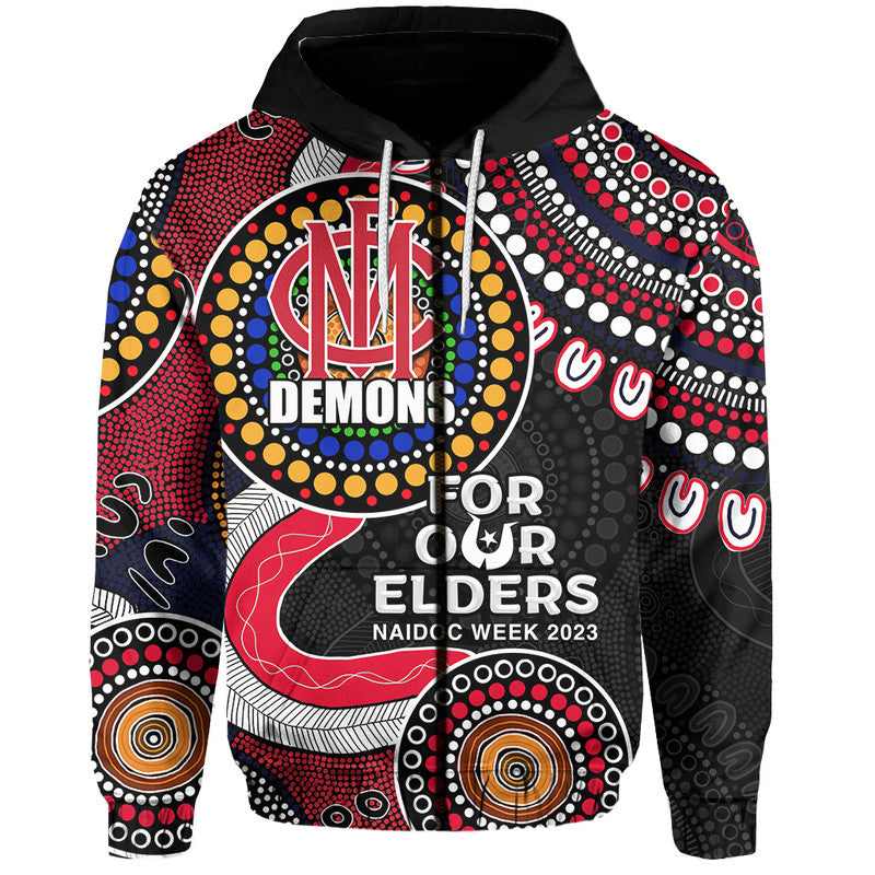 Demons Rugby Hoodie NAIDOC 2023 Aboriginal LT6 - Vibe Hoodie Shop