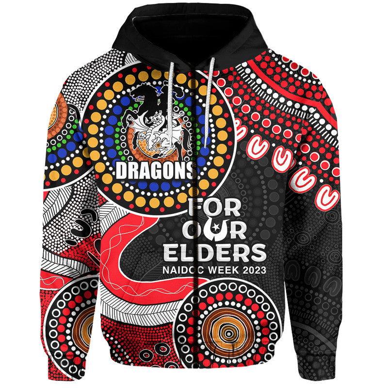 Dragons Rugby Hoodie NAIDOC 2023 Aboriginal LT6 - Vibe Hoodie Shop