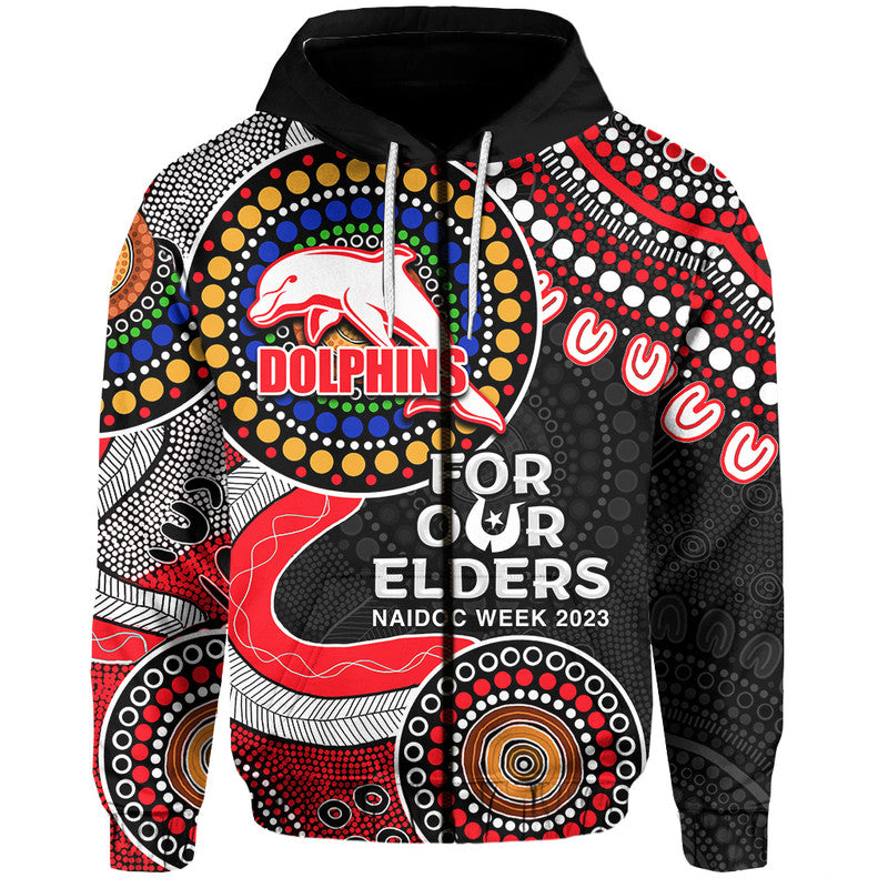 Dolphins Rugby Hoodie NAIDOC 2023 Aboriginal LT6 - Vibe Hoodie Shop