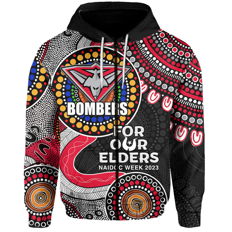Bombers Rugby Hoodie NAIDOC 2023 Aboriginal LT6 - Vibe Hoodie Shop