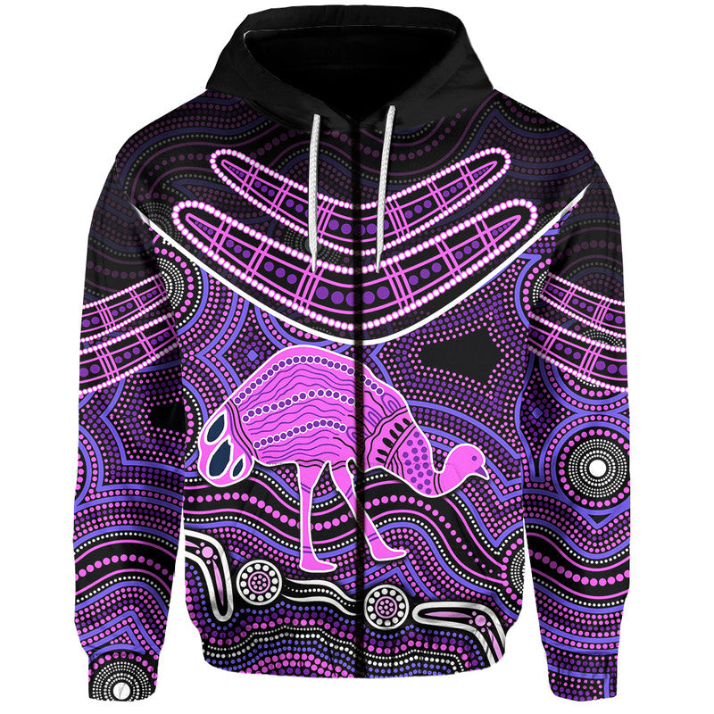 (Custom Personalised) Emu Aboriginal Boomerang Hoodie No.5 LT6 - Vibe Hoodie Shop