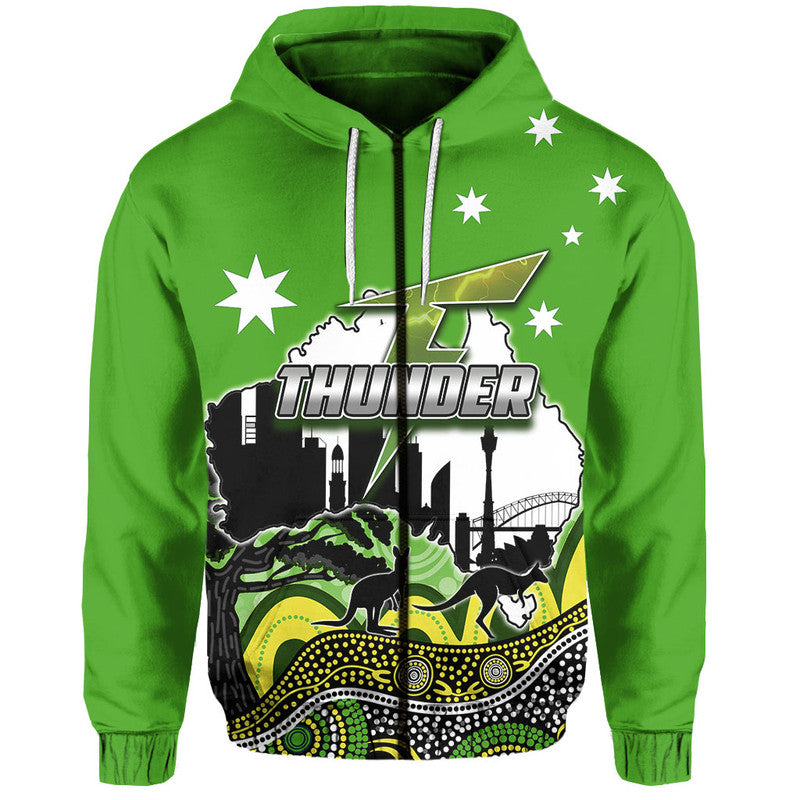 (Custom Personalised And Number) Happy Australia Day- Sydney Thunder Hoodie LT6 - Vibe Hoodie Shop