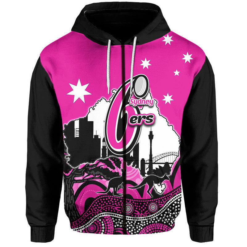 (Custom Personalised And Number) Happy Australia Day- Sydney Sixers Hoodie LT6 - Vibe Hoodie Shop