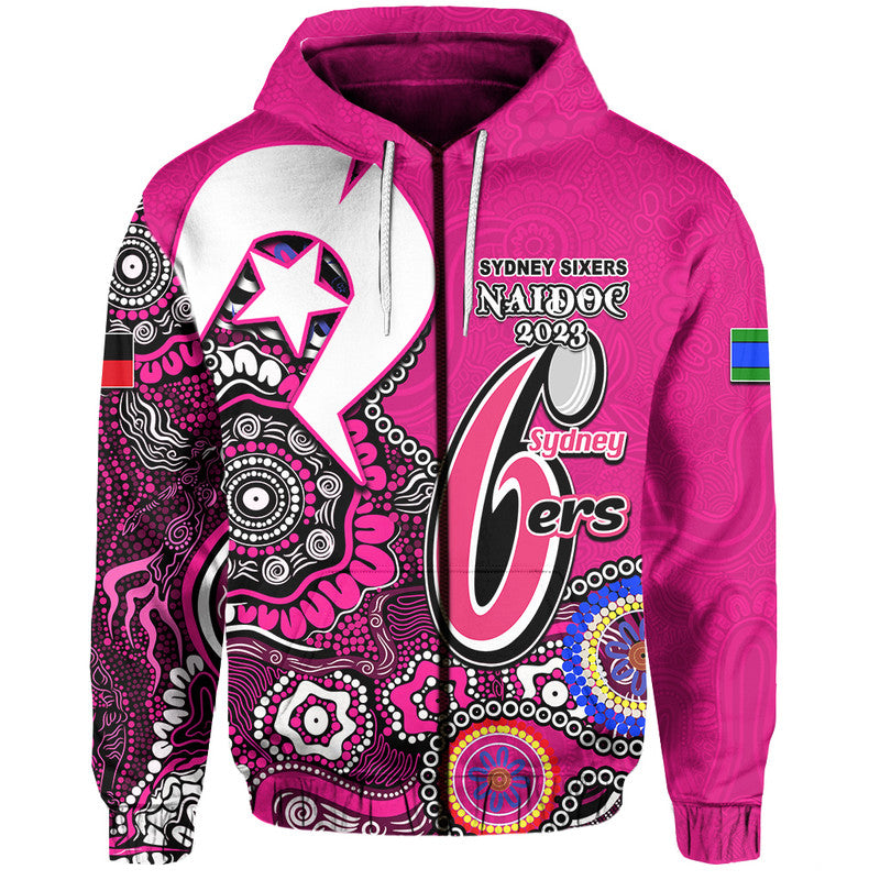 Sydney Sixers Cricket Hoodie NAIDOC 2023 Patterns LT6 - Vibe Hoodie Shop