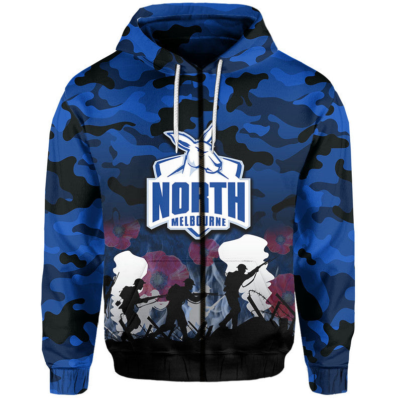 (Custom Personalised) AFL Anzac Day Hoodie North Army Style LT6 - Vibe Hoodie Shop
