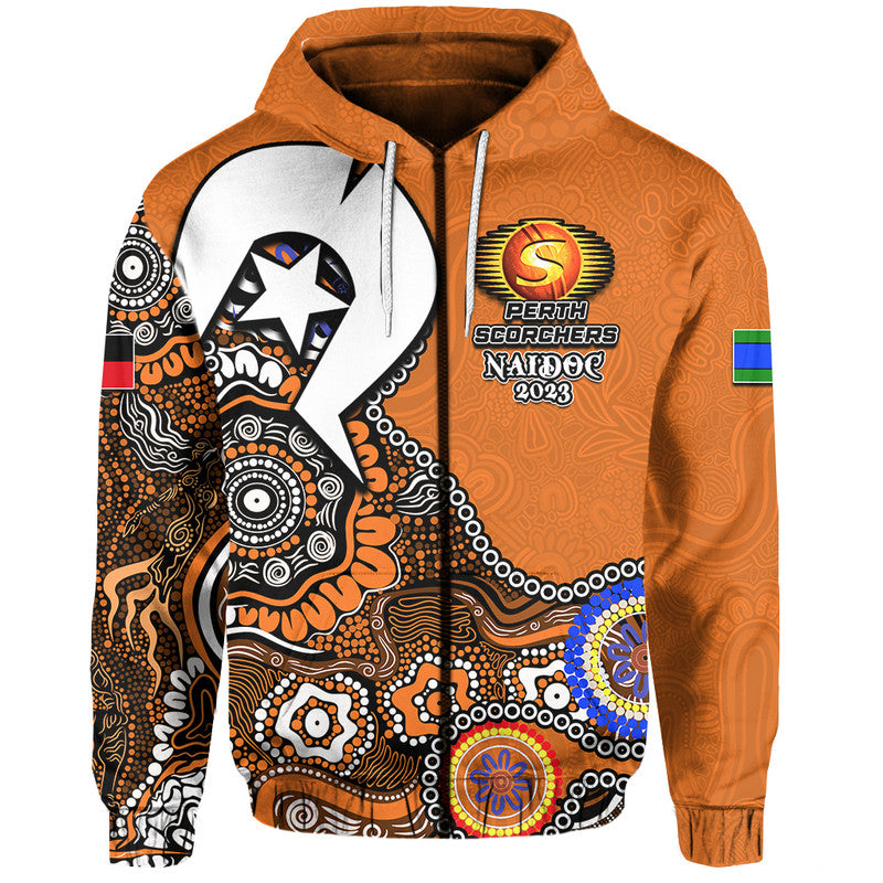 Perth Scorchers Cricket Hoodie NAIDOC 2023 Patterns LT6 - Vibe Hoodie Shop