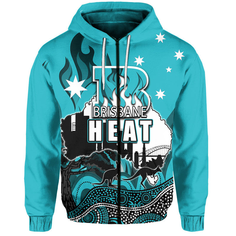 (Custom Personalised And Number) Happy Australia Day- Brisbane Heat Hoodie LT6 - Vibe Hoodie Shop