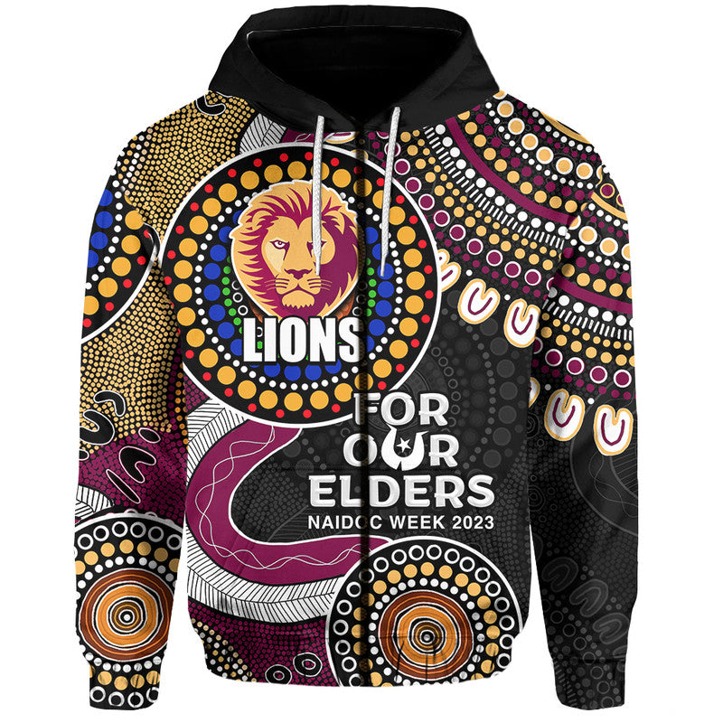Lions Rugby Hoodie NAIDOC 2023 Aboriginal LT6 - Vibe Hoodie Shop