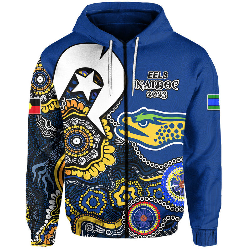Eels Rugby Hoodie NAIDOC 2023 Patterns LT6 - Vibe Hoodie Shop