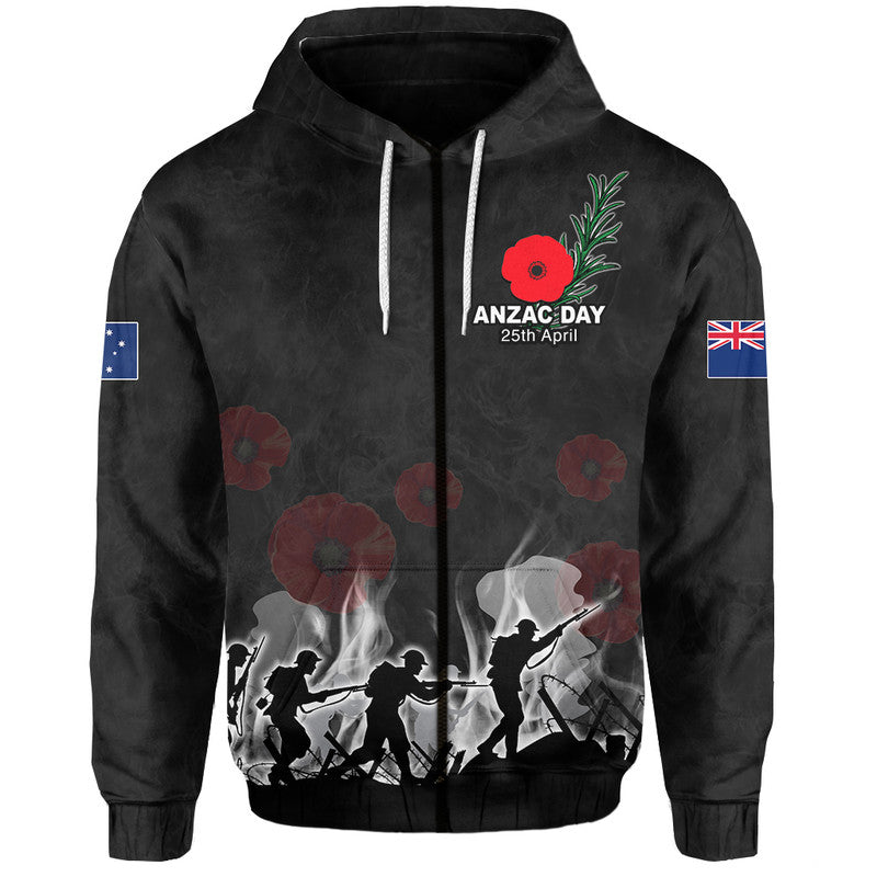 (Custom Personalised) Anzac Day Hoodie Rosemary In Heart LT6 - Vibe Hoodie Shop