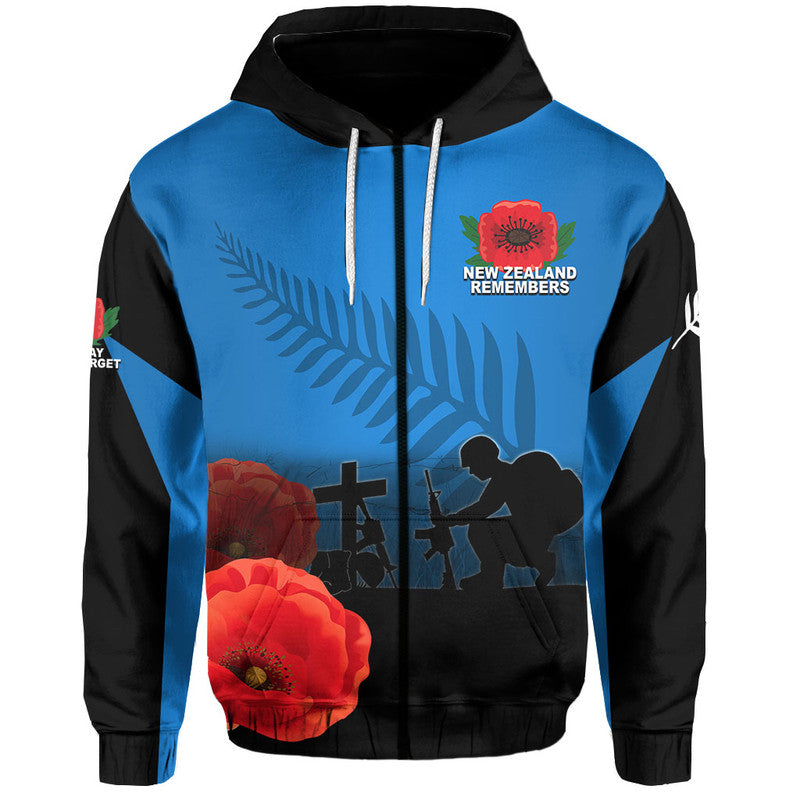 (Custom Personalised) Anzac Day- New Zealand Remembers Hoodie LT6 - Vibe Hoodie Shop