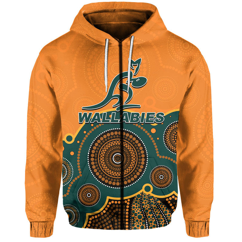(Custom Personalised And Number) Australia Rugby Wallabies Hoodie Aboriginal LT6 - Vibe Hoodie Shop