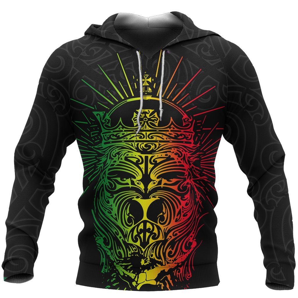 New Zealand Hoodie Lion Maori Reggae - Vibe Hoodie Shop