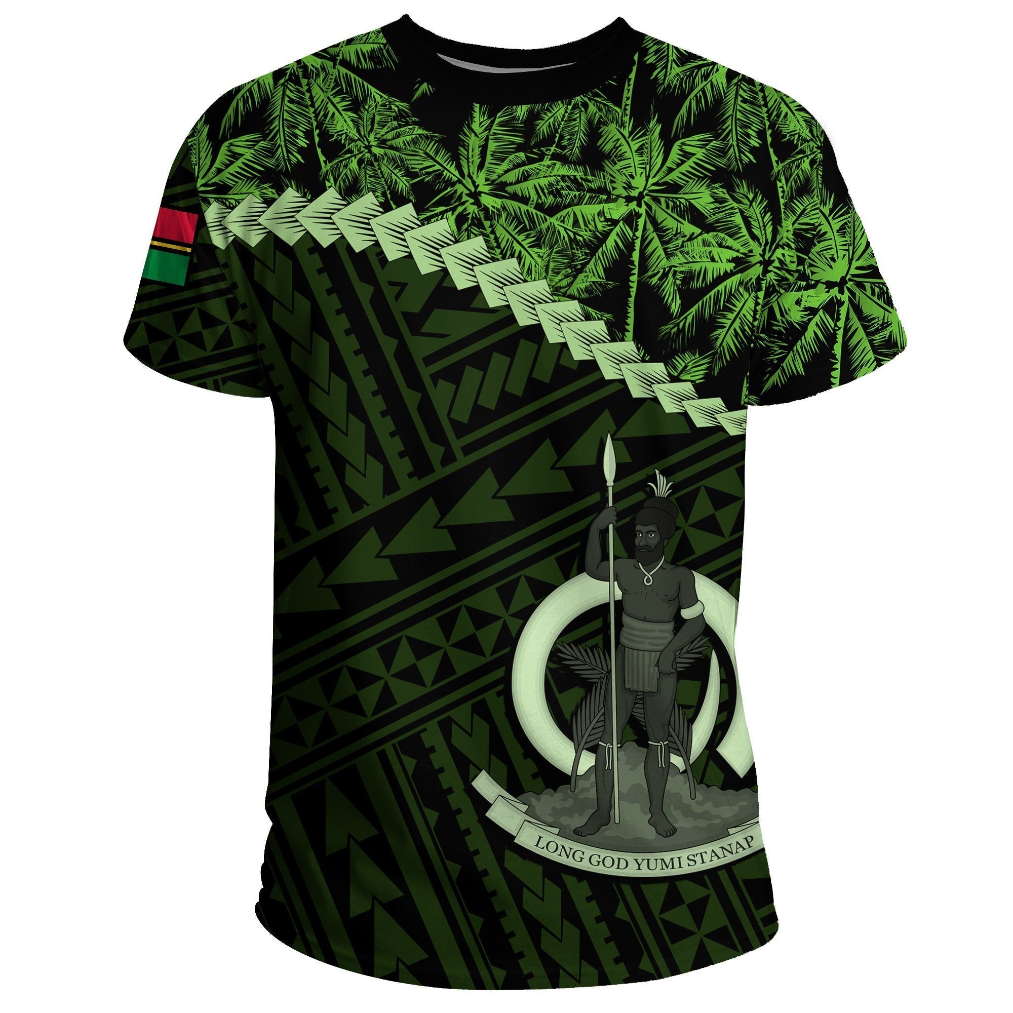 Vanuatu T shirt Green Coconut No - Vibe Hoodie Shop