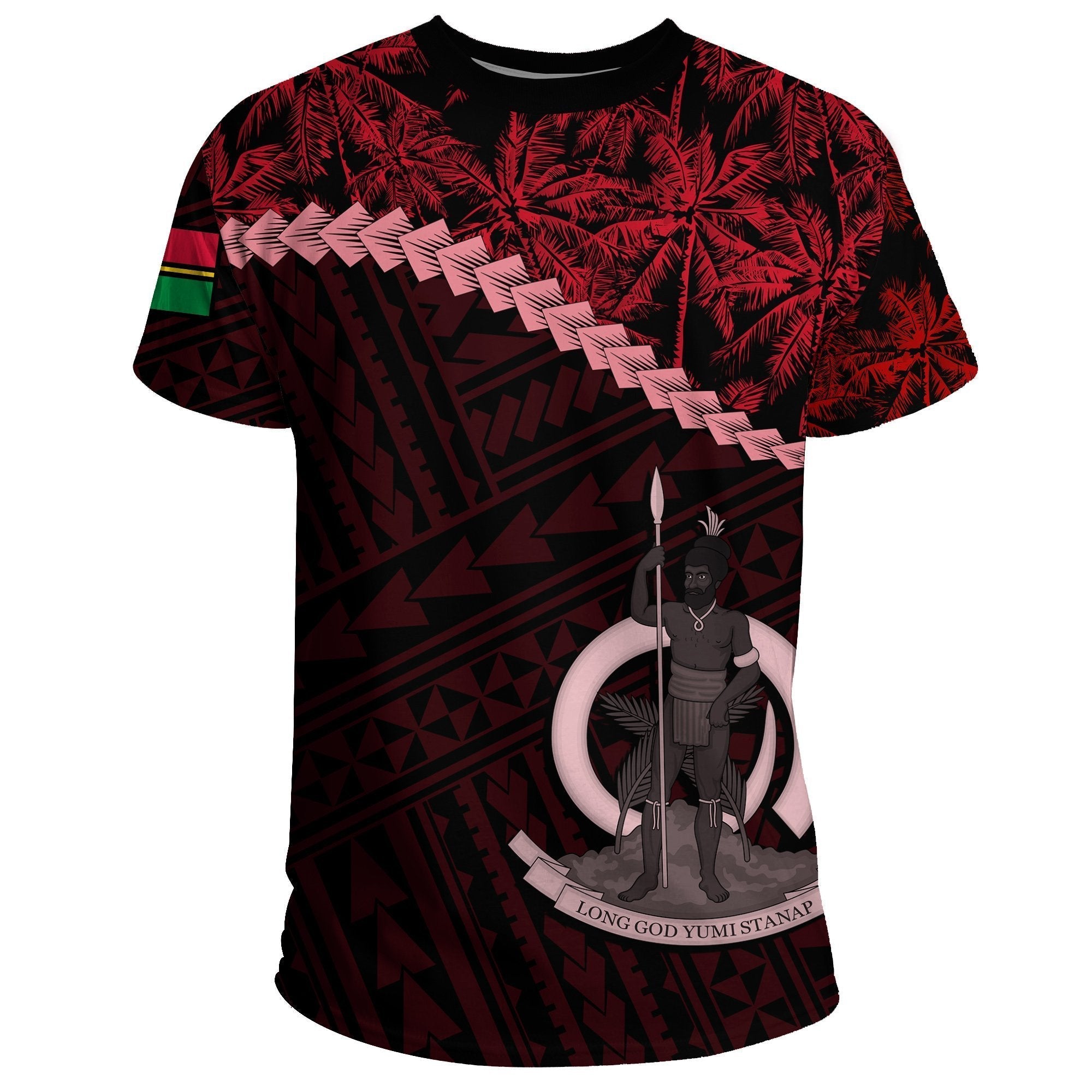 Vanuatu T shirt Red Coconut - Vibe Hoodie Shop